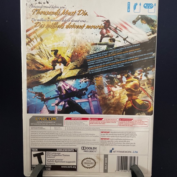 Sengoku Basara: Samurai Heroes Capcom Nintendo Wii North America - Picture 2 of 4